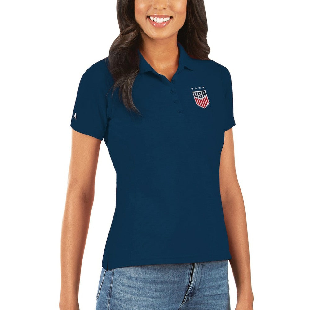 USWNT Antigua Women's Legacy Pique Polo -  Navy