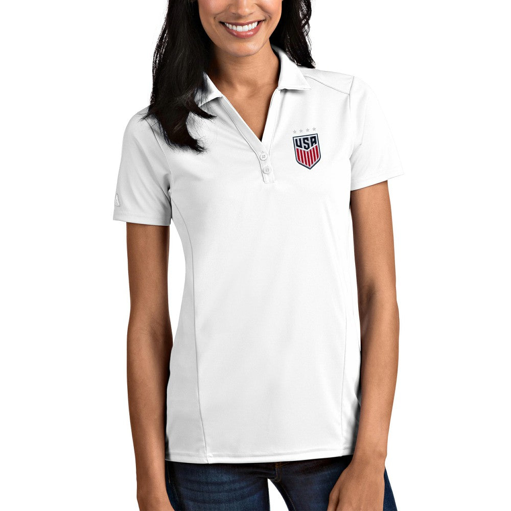USWNT Antigua Women's Tribute Polo -  White