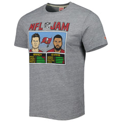 Tom Brady & Mike Evans  Homage Unisex NFL Jam Tri-Blend T-Shirt - Tampa Bay Buccaneers