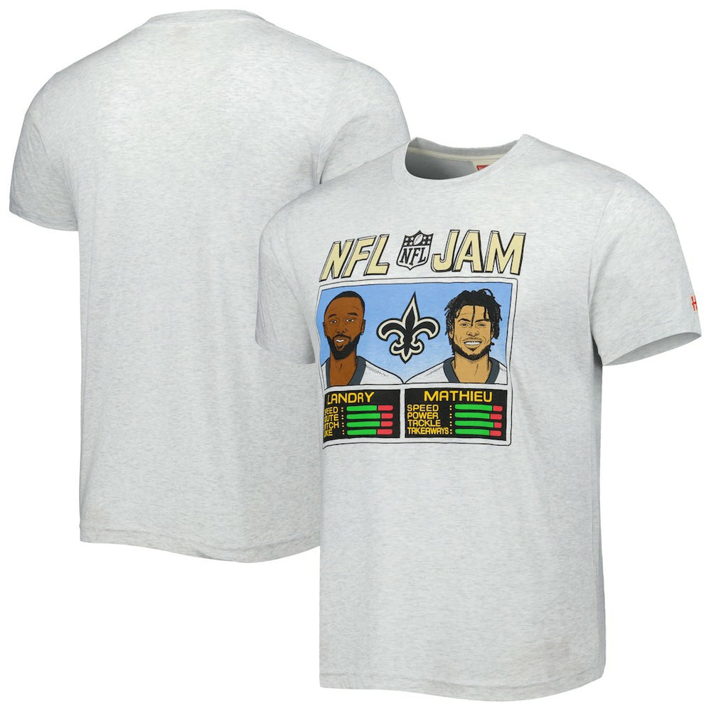 Jarvis Landry & Tyrann Mathieu  Homage Unisex NFL Jam Tri-Blend T-Shirt - New Orleans Saints