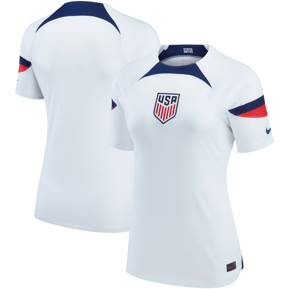 USMNT Women's 2022/23 Home Breathe Stadium Replica Blank Jersey - Nike White