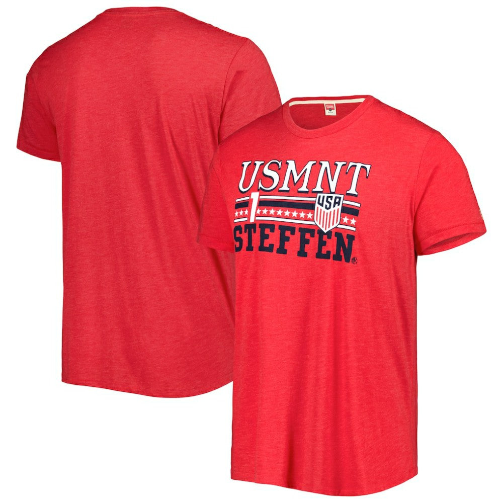 Zack Steffen USMNT Homage Jersey Tri-Blend T-Shirt -  Red