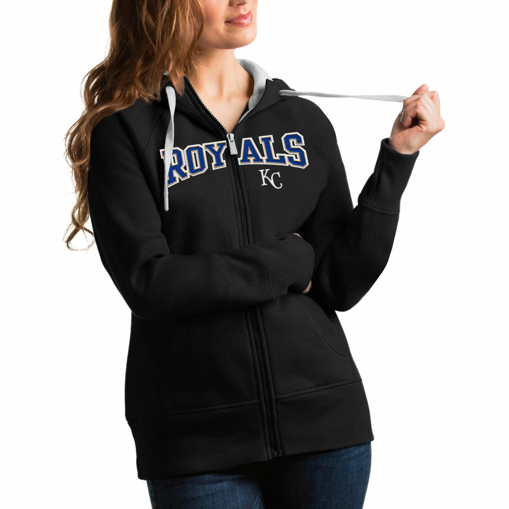 MLB Kansas City Royals Antigua Women's Team Logo Victory Full-Zip Hoodie