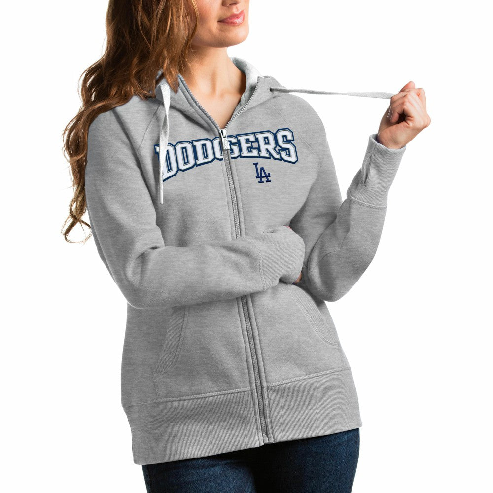 MLB Los Angeles Dodgers Antigua Women's Team Logo Victory Full-Zip Hoodie