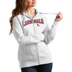 MLB St. Louis Cardinals Antigua Women's Team Logo Victory Full-Zip Hoodie