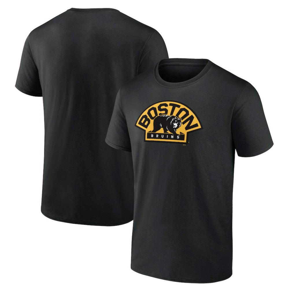 NHL Black Boston Bruins Shoulder Patch Logo T-Shirt