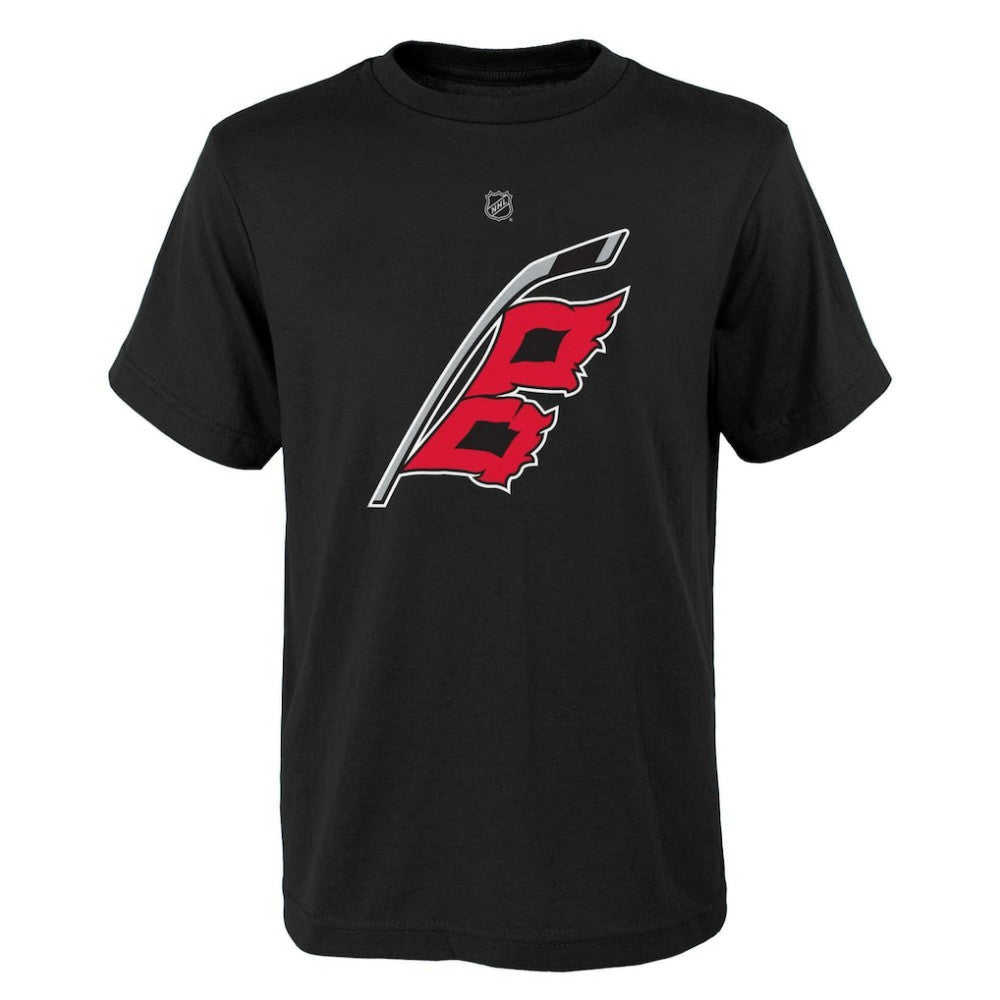 NHL Black Sebastian Aho Carolina Hurricanes Youth Player Name & Number T-Shirt