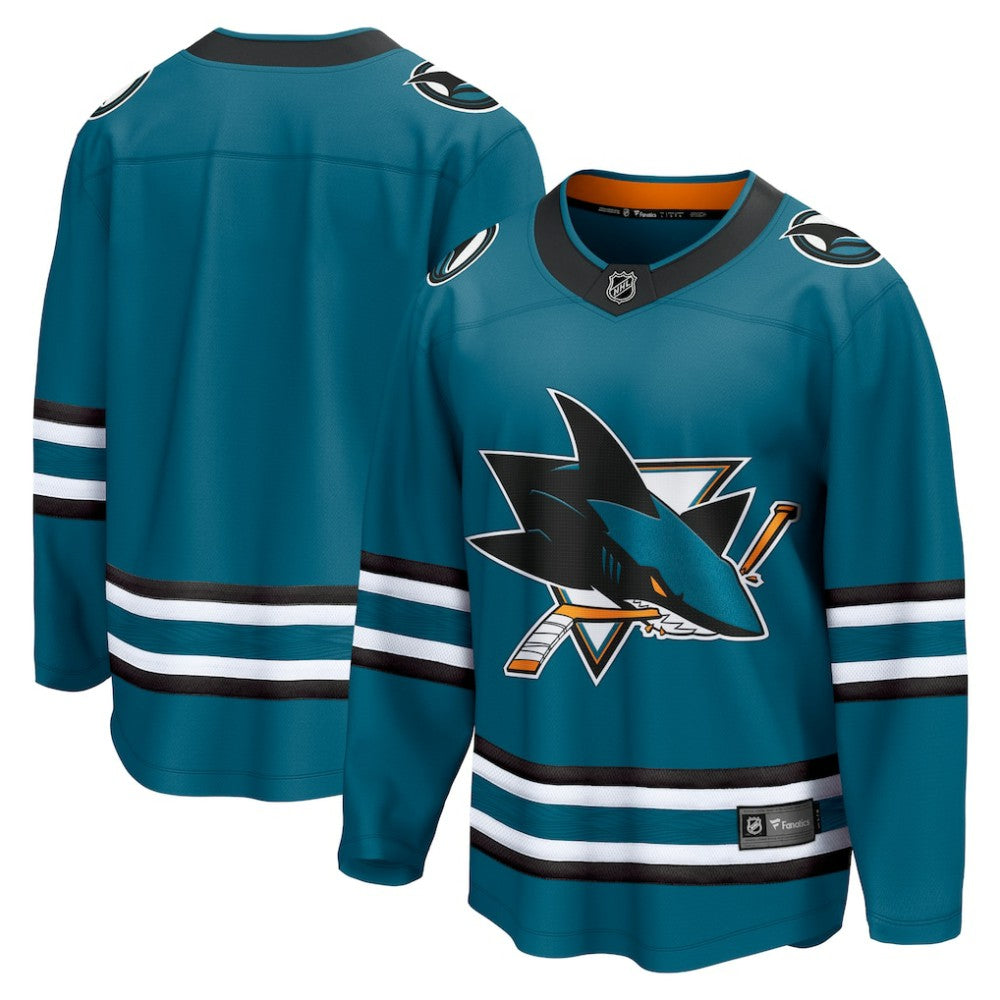 NHL Teal San Jose Sharks Fanatics Home Breakaway Jersey
