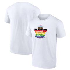 NHL White Toronto Maple Leafs Team Pride Logo T-Shirt