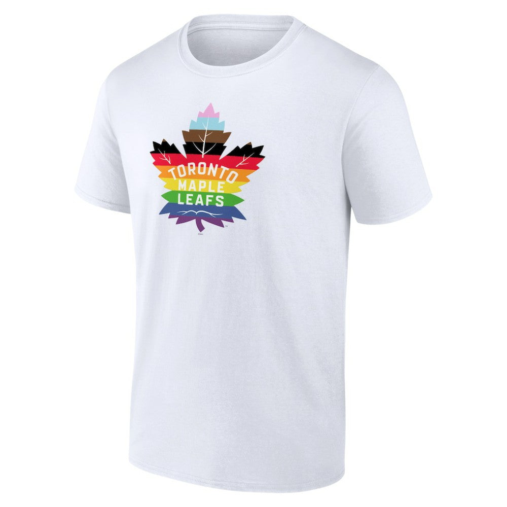 NHL White Toronto Maple Leafs Team Pride Logo T-Shirt