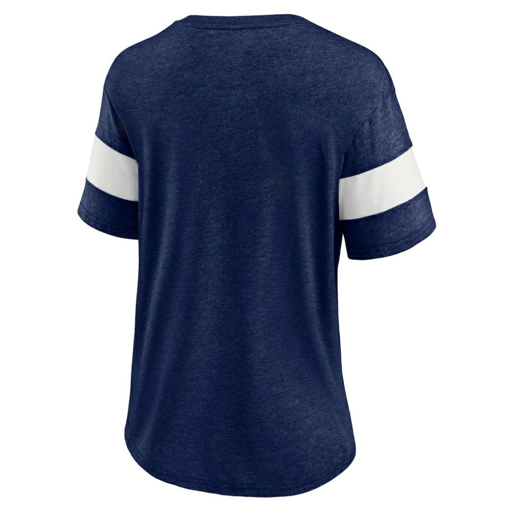 NHL Heather Navy Seattle Kraken Fanatics Women's Special Edition 2.0 Ring The Alarm V-Neck T-Shirt