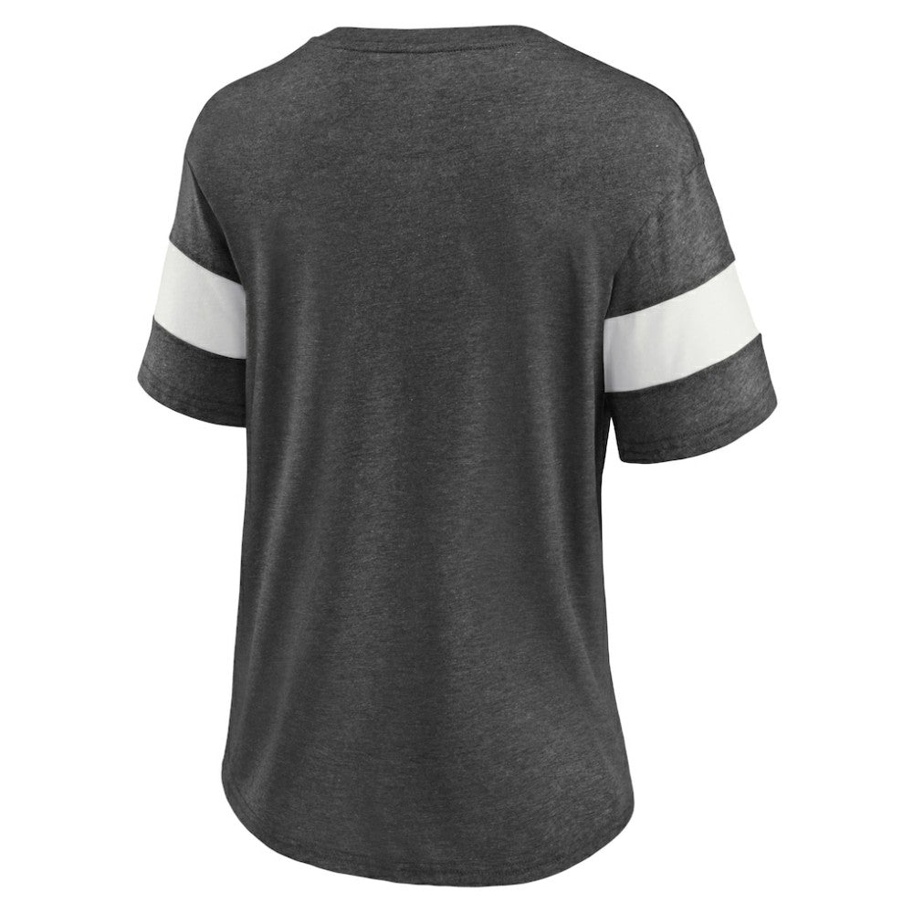 NHL Heather Charcoal Pittsburgh Penguins Fanatics Women's Special Edition 2.0 Ring The Alarm V-Neck T-Shirt