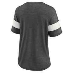 NHL Heather Charcoal Pittsburgh Penguins Fanatics Women's Special Edition 2.0 Ring The Alarm V-Neck T-Shirt