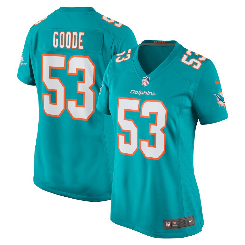 Cameron Goode  Women's Game Player Jersey - Miami Dolphins