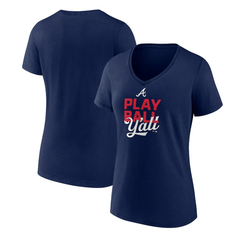 MLB Atlanta Braves Women's Play Ball V-Neck T-Shirt