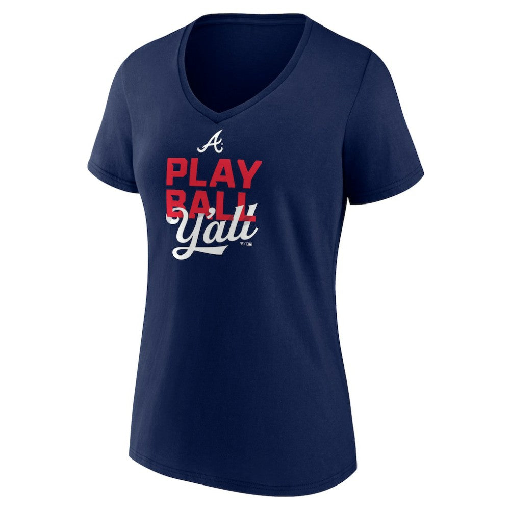 MLB Atlanta Braves Women's Play Ball V-Neck T-Shirt