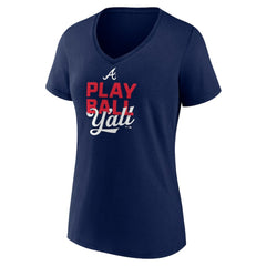 MLB Atlanta Braves Women's Play Ball V-Neck T-Shirt