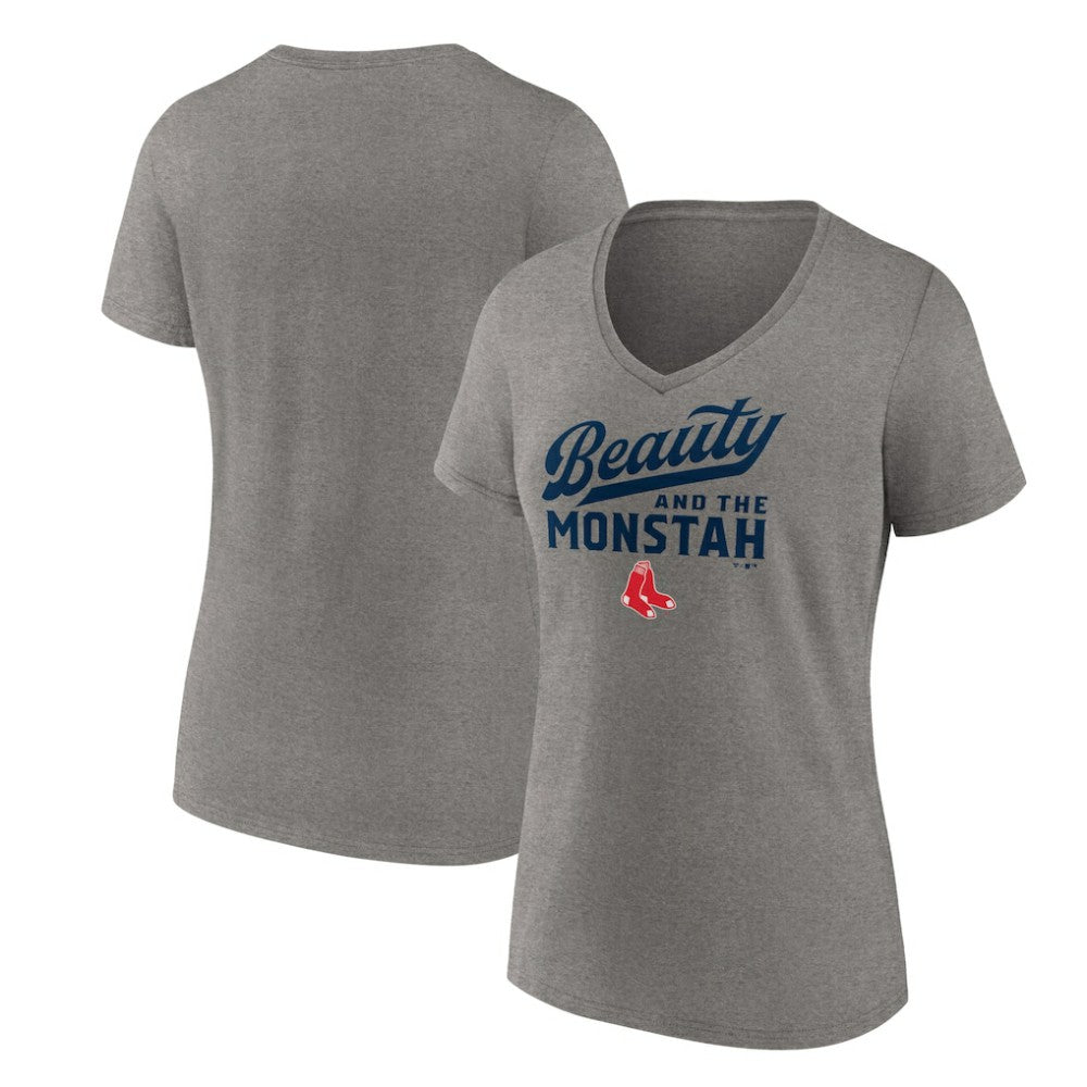 MLB Boston Red Sox Women's Beauty And The Monstah V-Neck T-Shirt