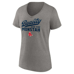 MLB Boston Red Sox Women's Beauty And The Monstah V-Neck T-Shirt