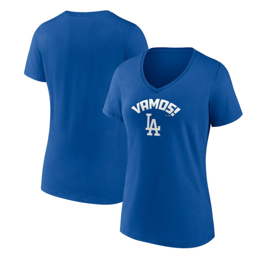 MLB Los Angeles Dodgers Women's Vamos V-Neck T-Shirt