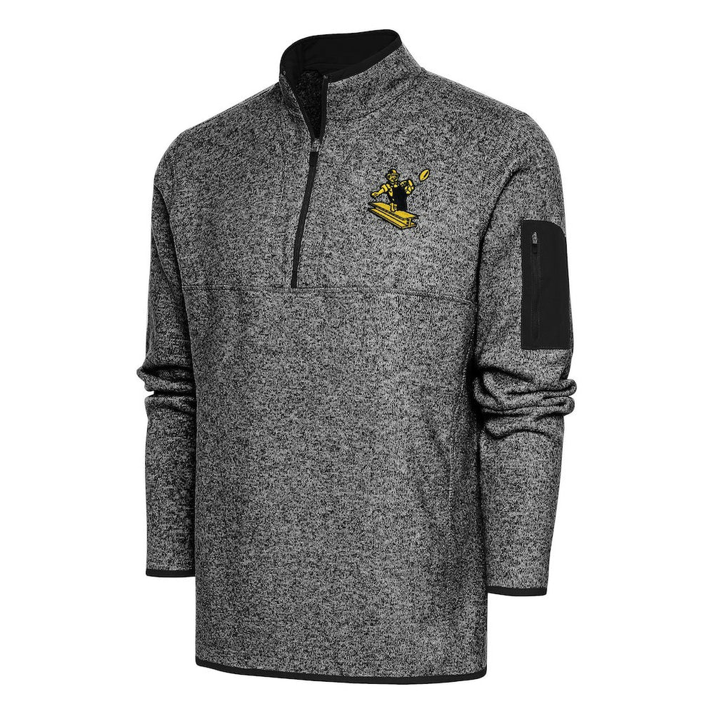 Antigua Throwback Fortune Quarter-Zip Pullover Jacket - Pittsburgh Steelers