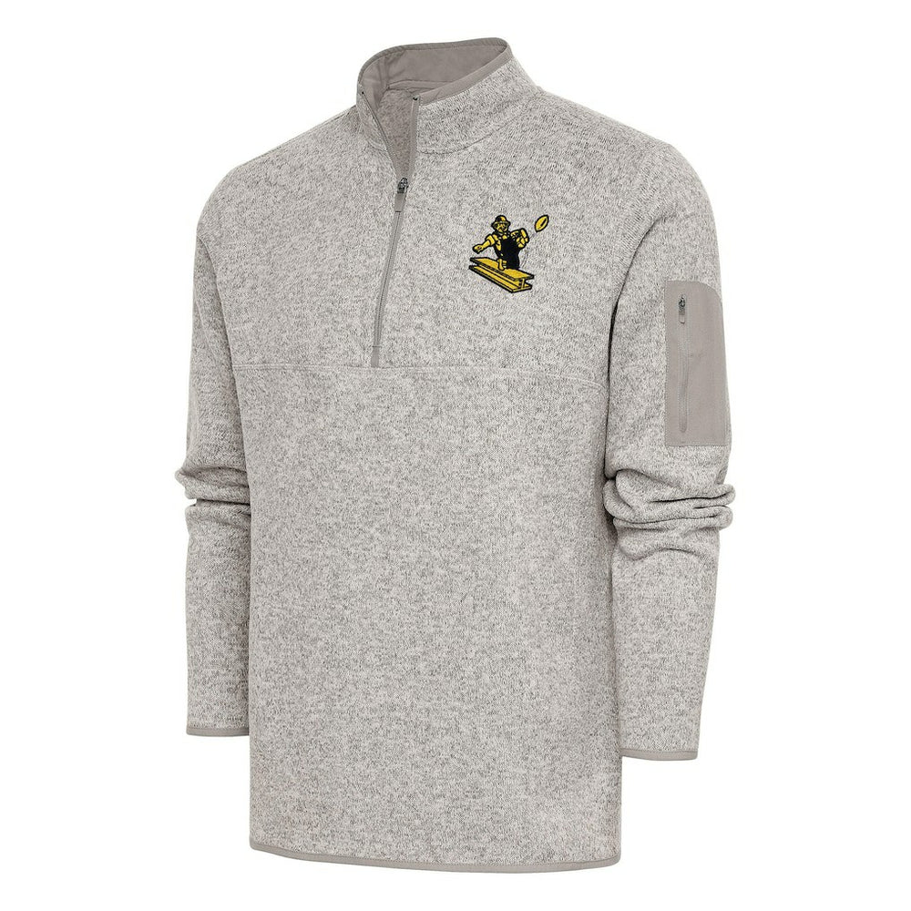Antigua Throwback Fortune Quarter-Zip Pullover Jacket - Pittsburgh Steelers