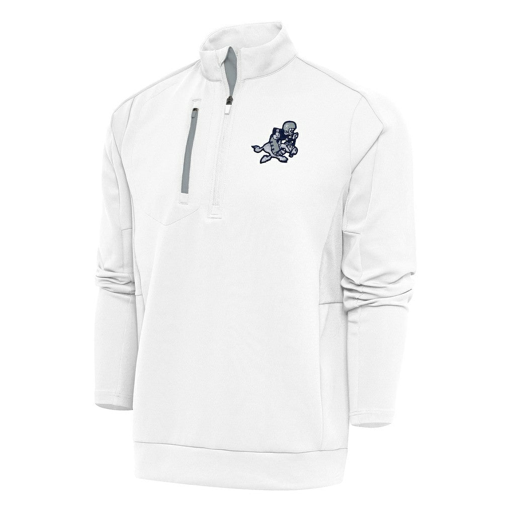 Antigua Team Logo Throwback Generation Quarter-Zip Pullover Top - Dallas Cowboys