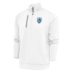 Antigua Team Logo Throwback Generation Quarter-Zip Pullover Top - Los Angeles Chargers