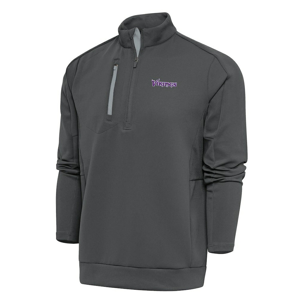 Antigua Team Logo Throwback Generation Quarter-Zip Pullover Top - Minnesota Vikings