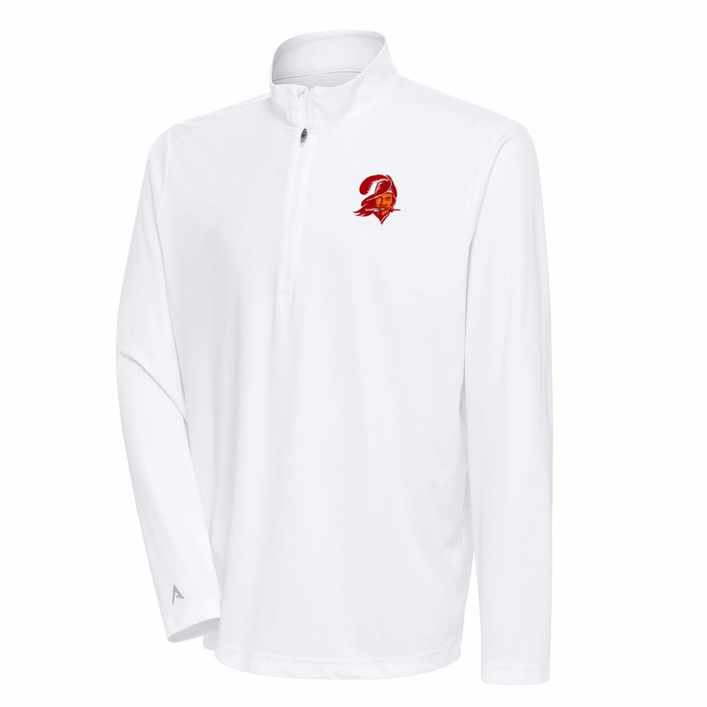 Antigua Team Logo Throwback Tribute Quarter-Zip Pullover Top - Tampa Bay Buccaneers
