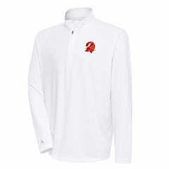 Antigua Team Logo Throwback Tribute Quarter-Zip Pullover Top - Tampa Bay Buccaneers