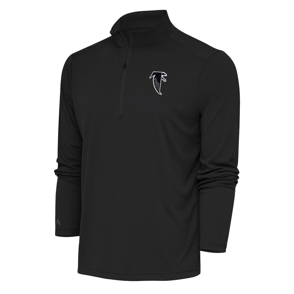 Antigua Team Logo Throwback Tribute Quarter-Zip Pullover Top - Atlanta Falcons