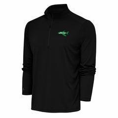 Antigua Team Logo Throwback Tribute Quarter-Zip Pullover Top - New York Jets