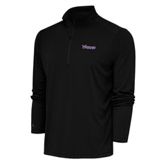 Antigua Team Logo Throwback Tribute Quarter-Zip Pullover Top - Minnesota Vikings