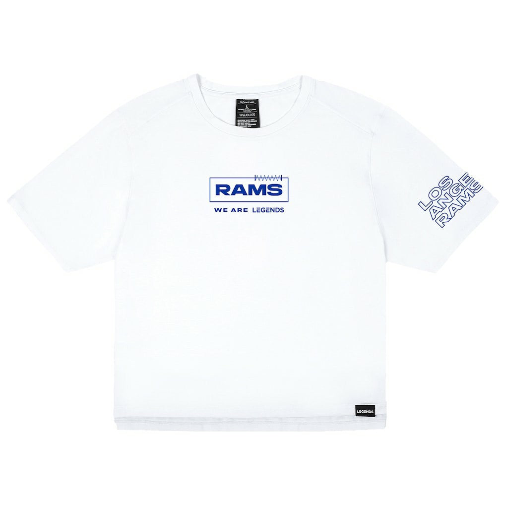 LEGENDS Women's Aviation Crop T-Shirt - Los Angeles Rams