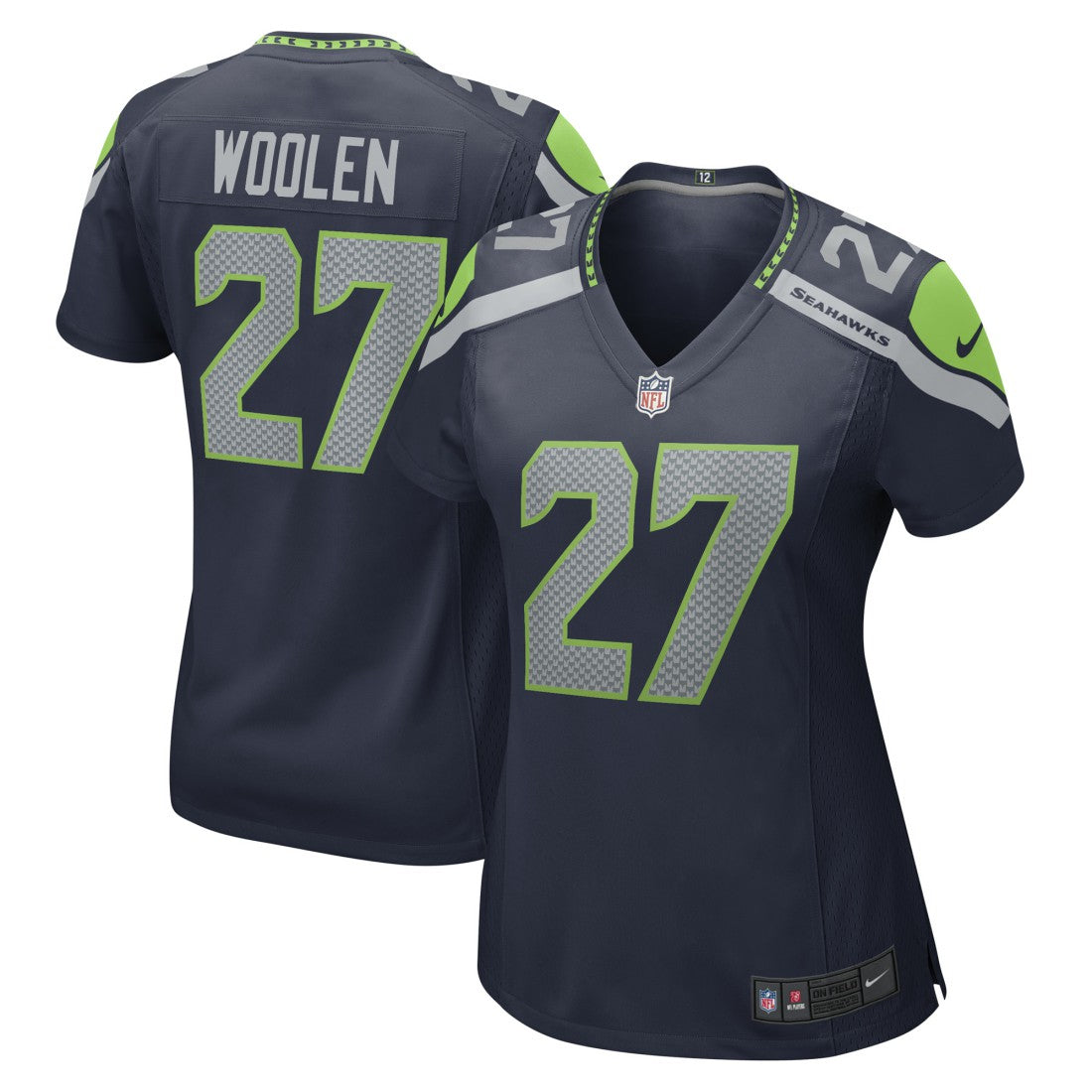 Riq Woolen  Women's Team Game Jersey - Seattle Seahawks