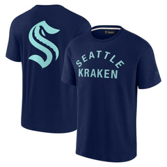 NHL Navy Seattle Kraken Fanatics Unisex Elements Super Soft Short Sleeve T-Shirt