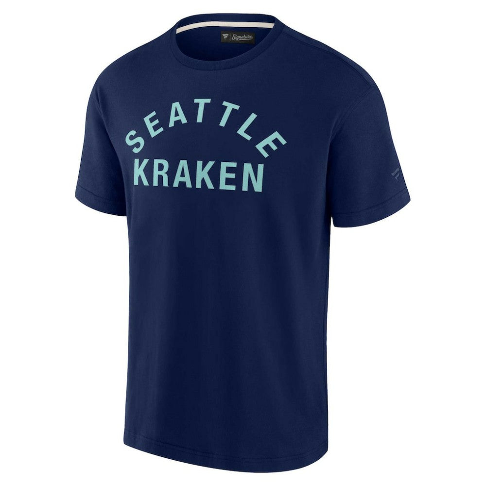 NHL Navy Seattle Kraken Fanatics Unisex Elements Super Soft Short Sleeve T-Shirt