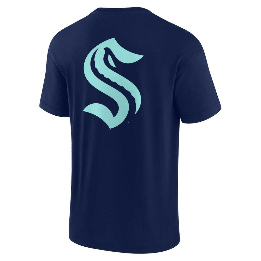 NHL Navy Seattle Kraken Fanatics Unisex Elements Super Soft Short Sleeve T-Shirt