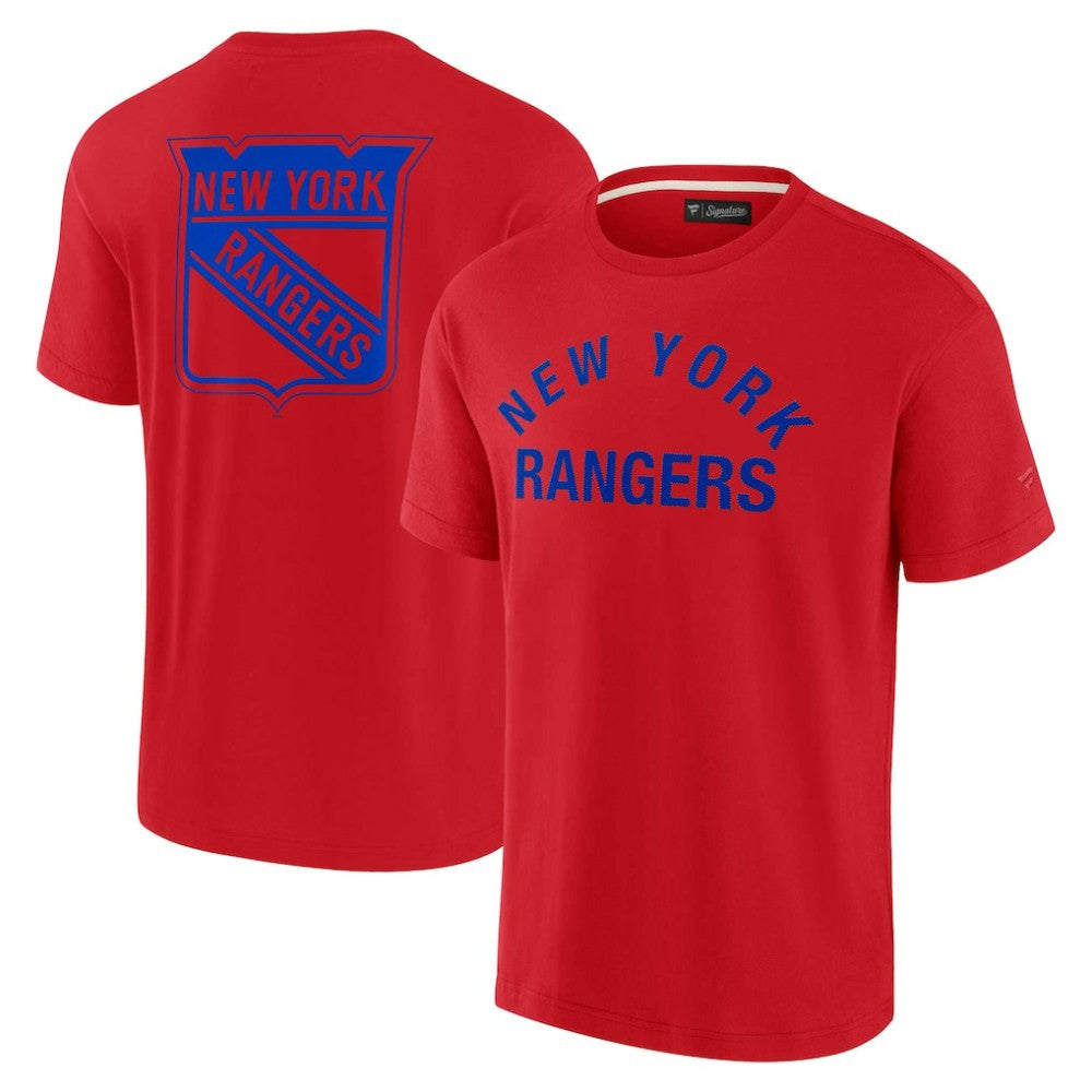 NHL Red New York Rangers Fanatics Unisex Elements Super Soft Short Sleeve T-Shirt