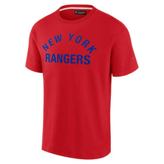 NHL Red New York Rangers Fanatics Unisex Elements Super Soft Short Sleeve T-Shirt