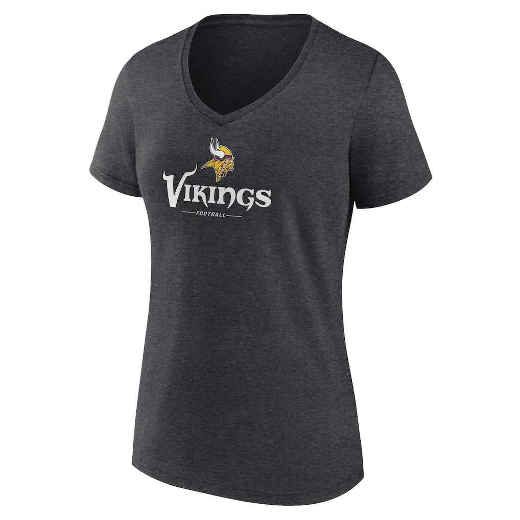 Women's Logo Team Lockup V-Neck T-Shirt - Minnesota Vikings