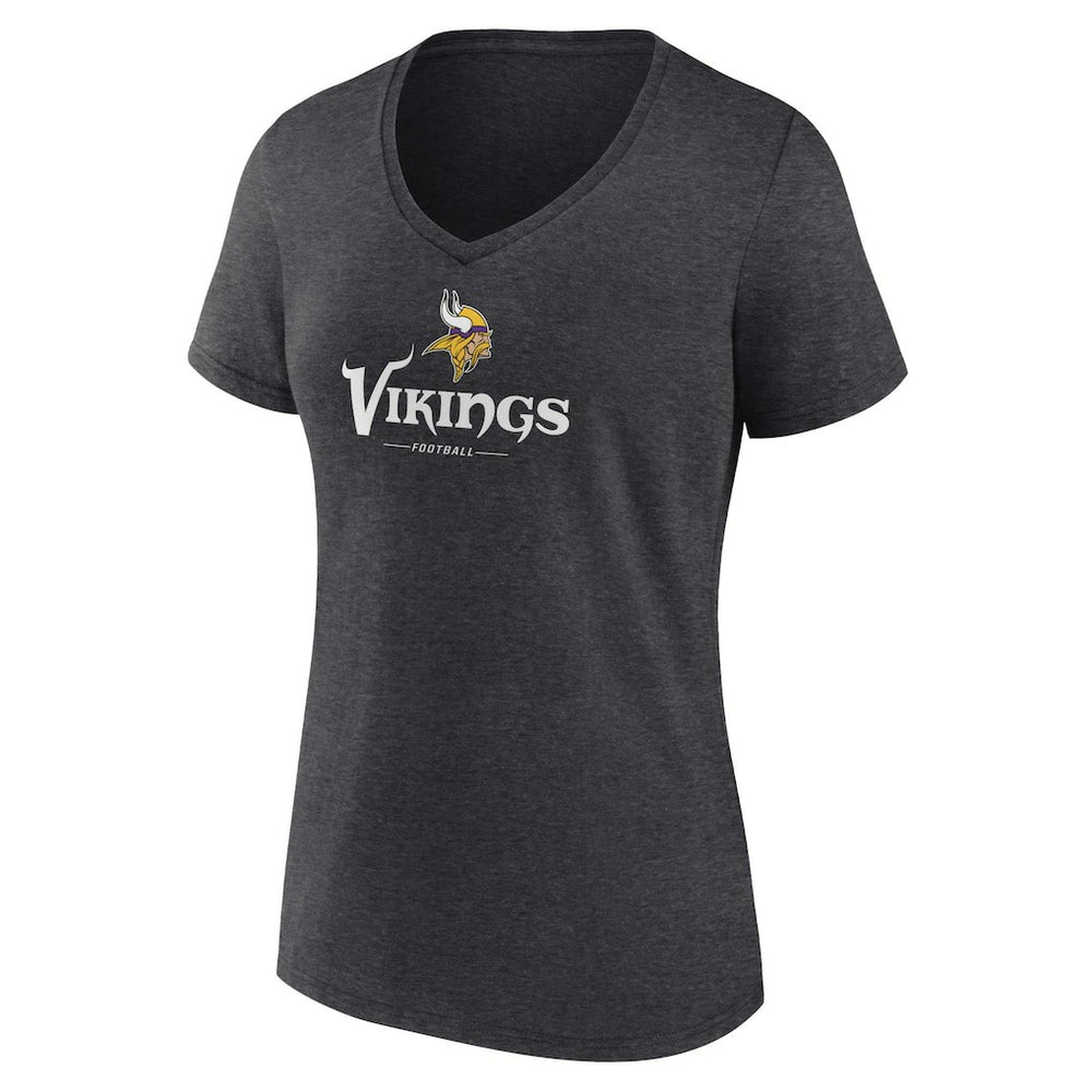 Women's Logo Team Lockup V-Neck T-Shirt - Minnesota Vikings