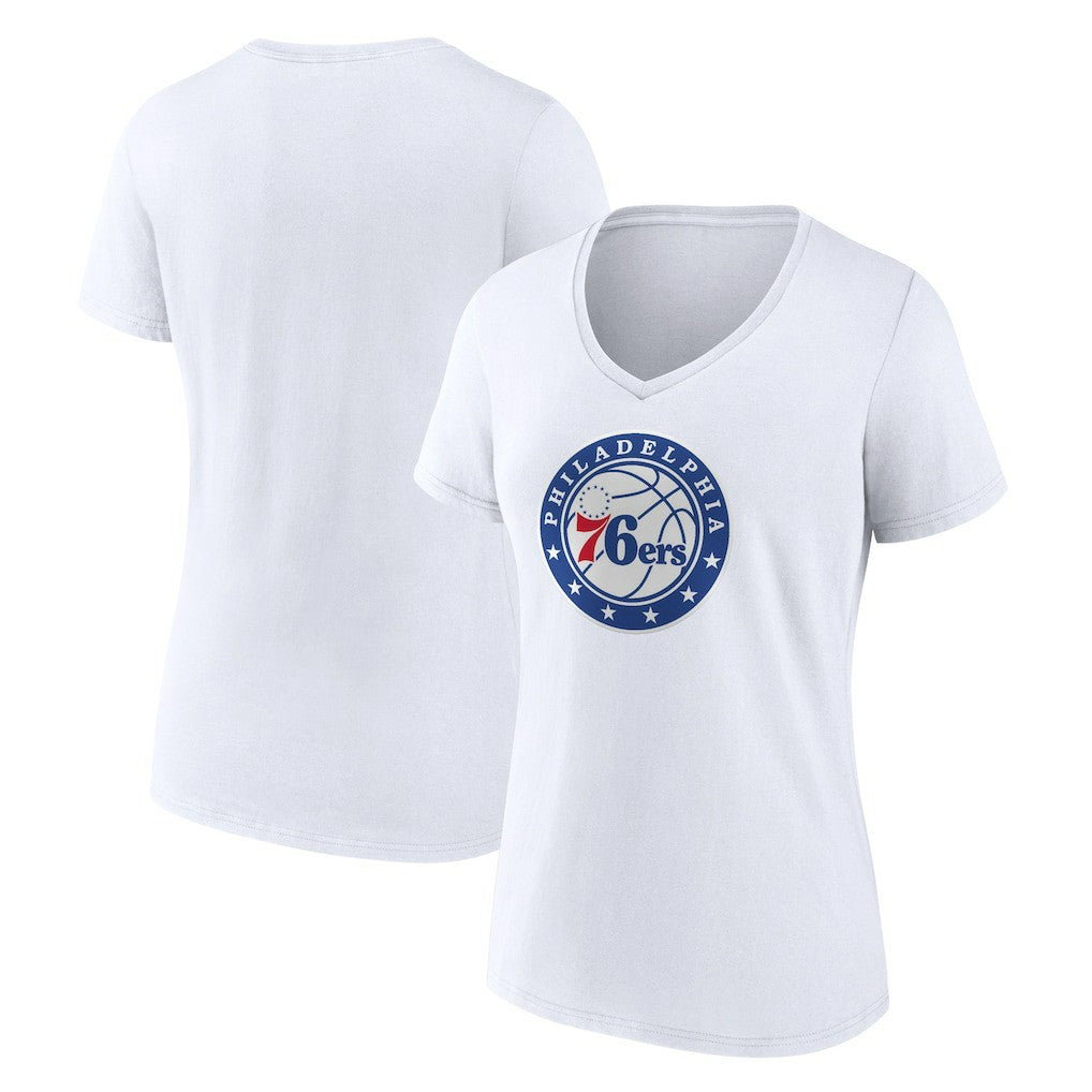 NBA Philadelphia 76ers Women's Alternate Logo V-Neck T-Shirt