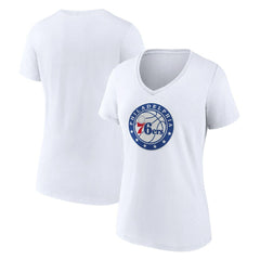 NBA Philadelphia 76ers Women's Alternate Logo V-Neck T-Shirt