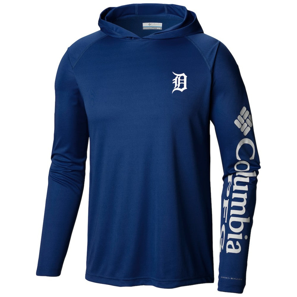 MLB Detroit Tigers Columbia Terminal Tackle Long Sleeve Hoodie T-Shirt