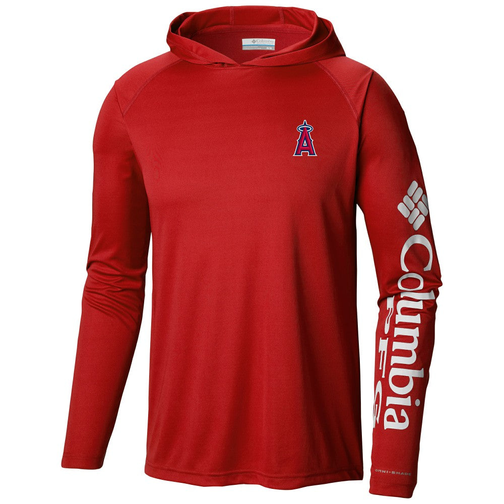 MLB Los Angeles Angels Columbia Terminal Tackle Long Sleeve Hoodie T-Shirt