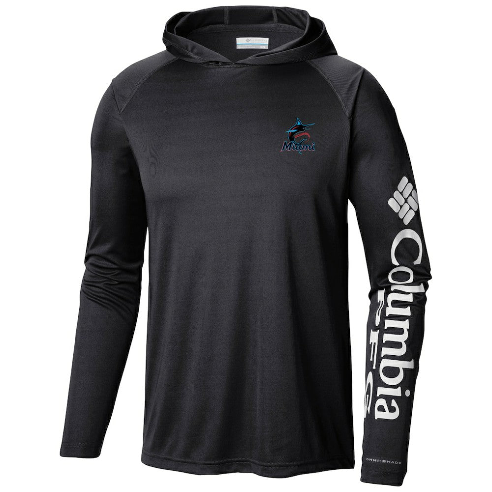 MLB Miami Marlins Columbia Terminal Tackle Long Sleeve Hoodie T-Shirt