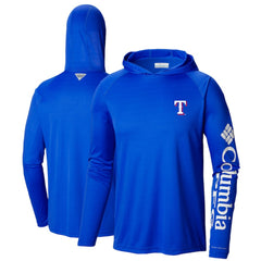 MLB Texas Rangers Columbia Terminal Tackle Long Sleeve Hoodie T-Shirt