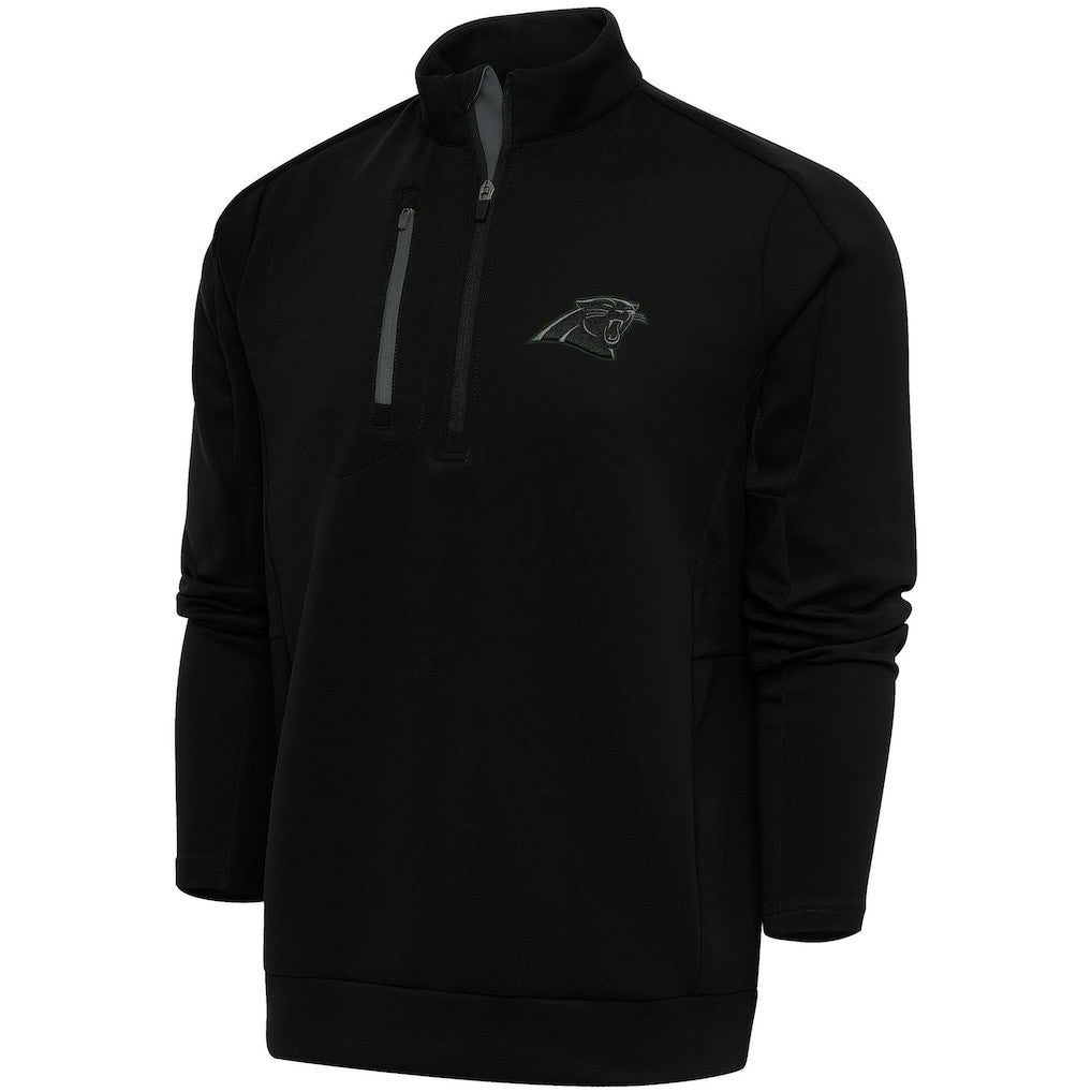 Antigua Tonal Logo Generation Quarter-Zip Pullover Top - Carolina Panthers